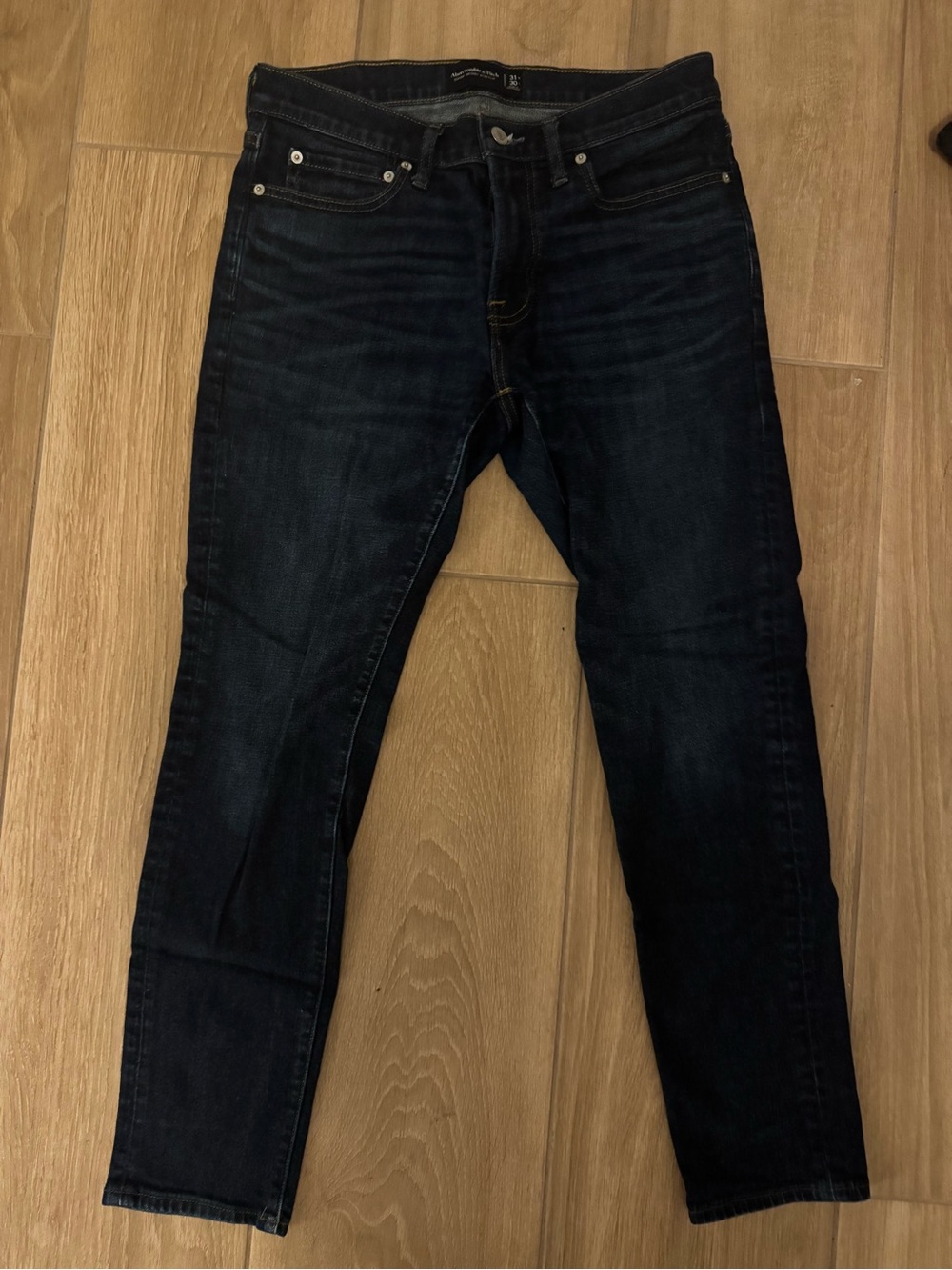 Abercrombie & Fitch Men's Slim Jeans in Dark Indigo